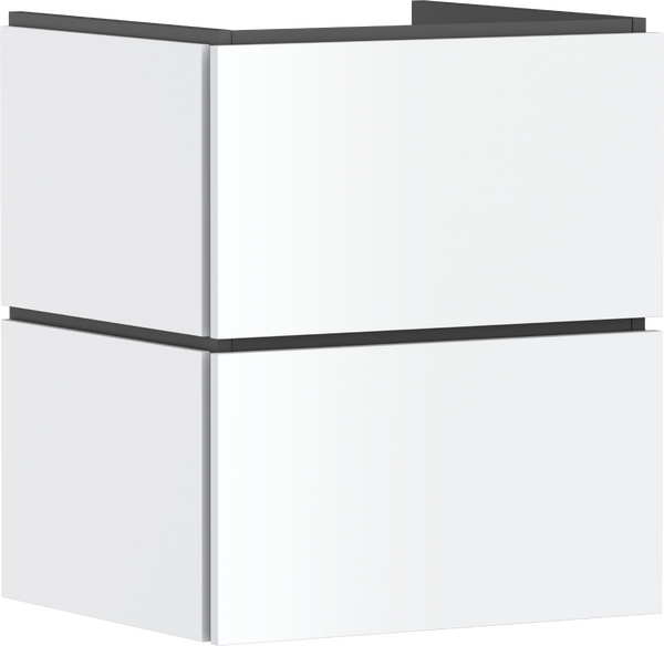 Waschtischunterschrank 530/470 mit 2 Schubkästen für Waschtisch Mattweiß