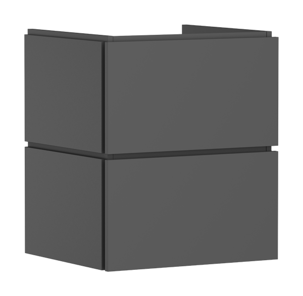 Waschtischunterschrank 530/470 mit 2 Schubkästen für Waschtisch Schiefergrau Matt