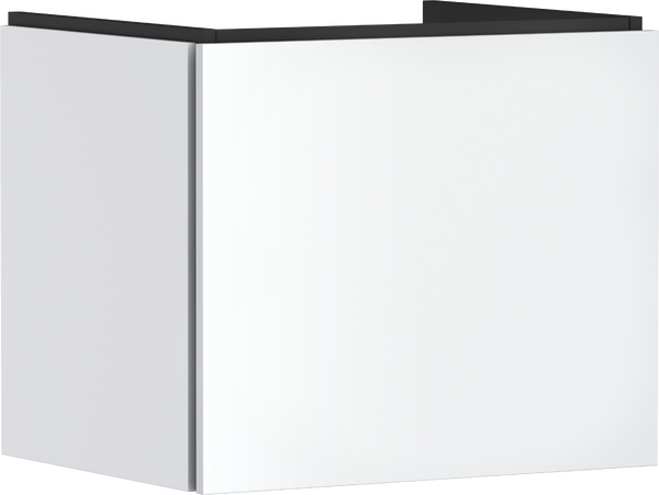 Vanity unit 580/470 with 1 drawer for wash basin Matt White