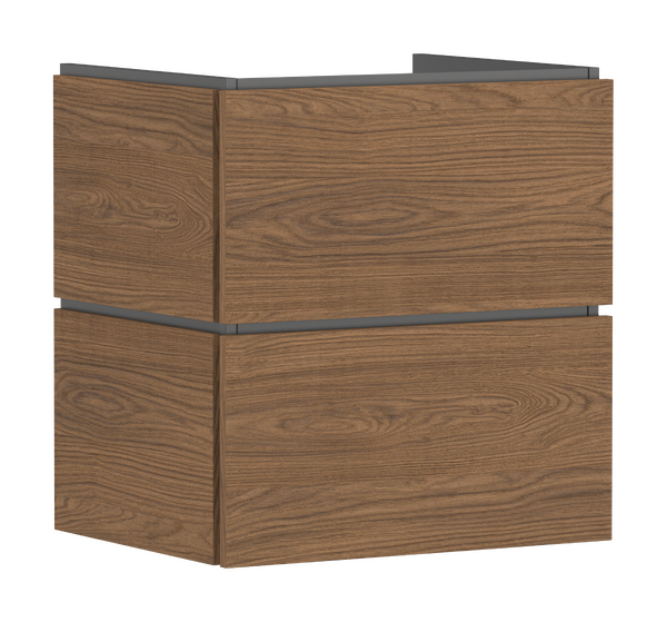 Vanity unit 580/470 with 2 drawers for wash basin Cashmere Oak