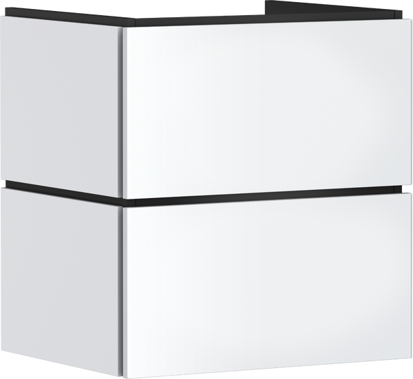 Vanity unit 580/470 with 2 drawers for wash basin Matt White