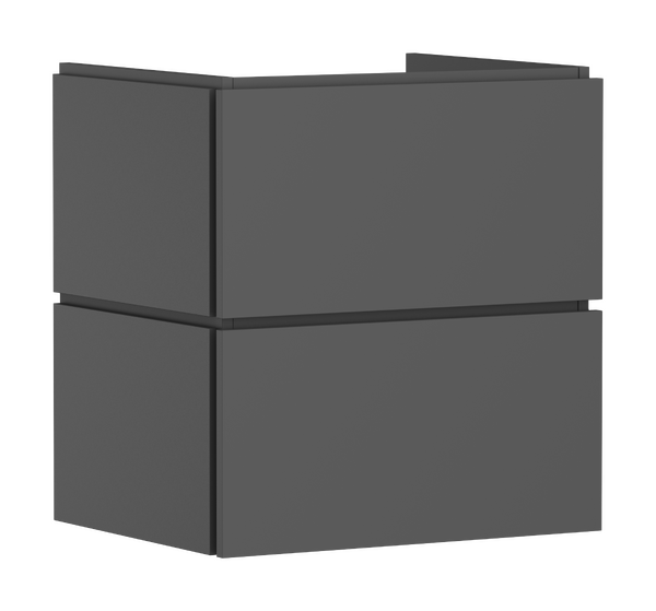 Vanity unit 580/470 with 2 drawers for wash basin Slate Matt Grey