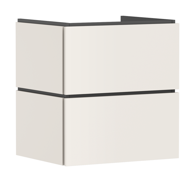 Mueble de baño 580/470 con 2 cajones PushOpen para lavabo