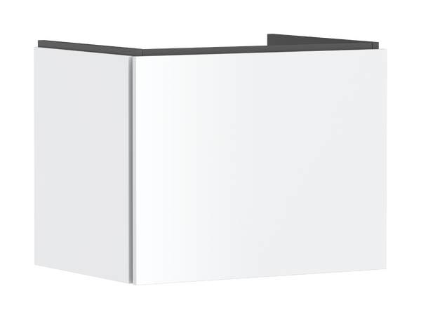 badmeubel 630/470 met 1 lade voor wastafel Mat wit