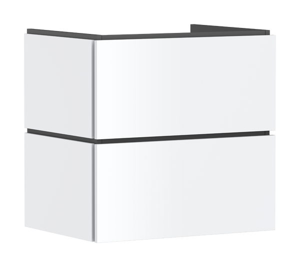 badmeubel 630/470 met 2 lades voor wastafel Mat wit