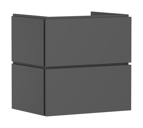 badmeubel 630/470 met 2 lades voor wastafel Slate Matt Grey