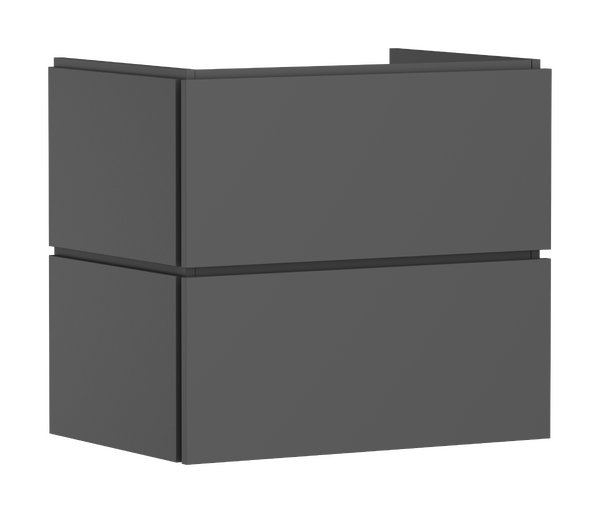 badmeubel 680/470 met 2 lades voor wastafel Slate Matt Grey