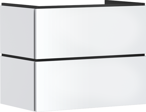 Waschtischunterschrank 780/470 mit 2 Schubkästen für Waschtisch Mattweiß