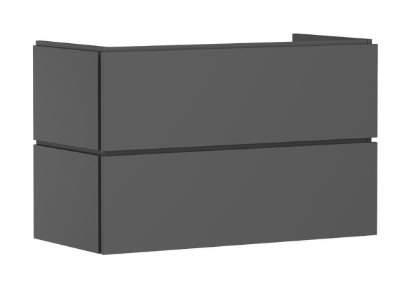 Vanity unit 980/470 with 2 drawers for wash basin Slate Matt Grey