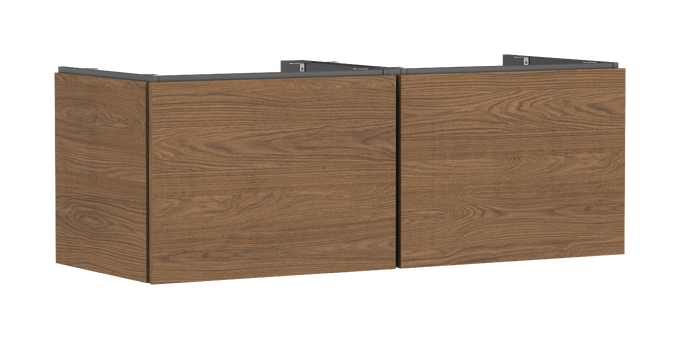 Mueble de baño 1375/550 con 2 cajones para consolas con recorte en el centro