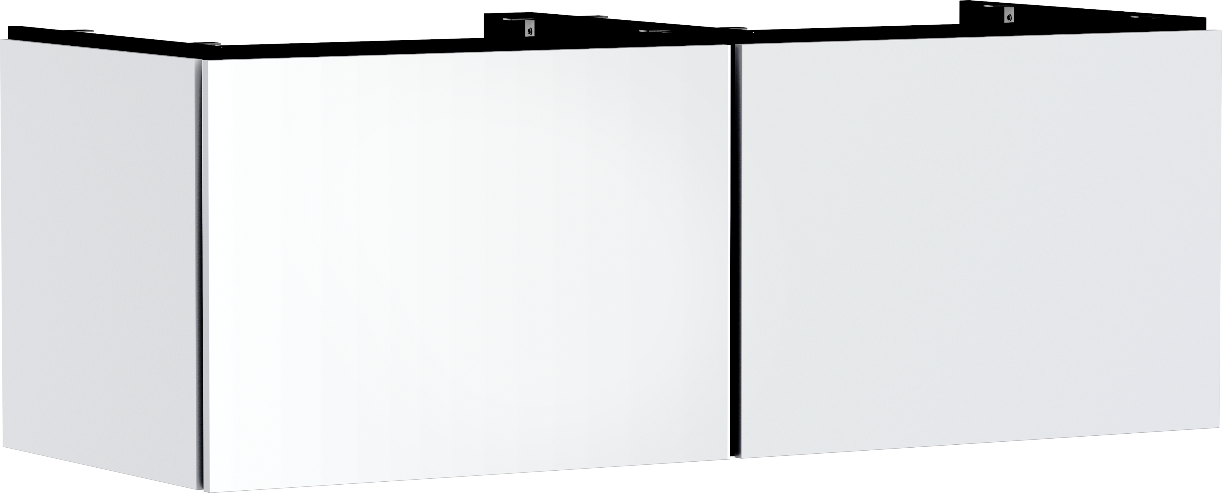 Onderkast 1375/550 met 2 laden voor console met uitsparing in het midden