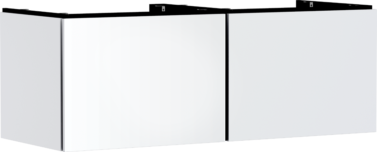 Mueble de baño 1375/550 con 2 cajones para consolas con recorte en el centro