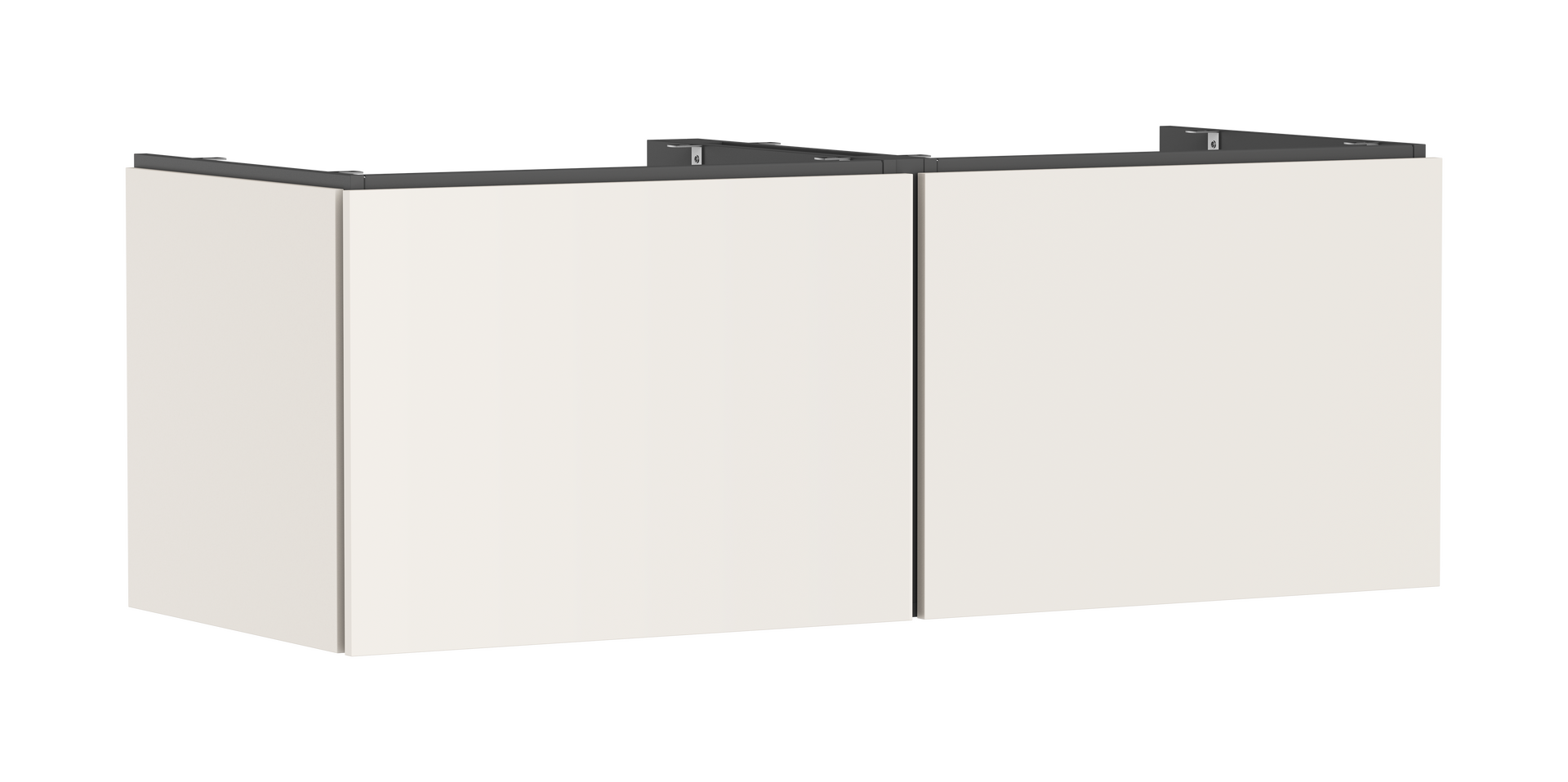 Mueble de baño 1375/550 con 2 cajones para consolas con recorte en el centro