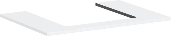 Console 780/550 with cutout middle for countertop basin ground Matt White