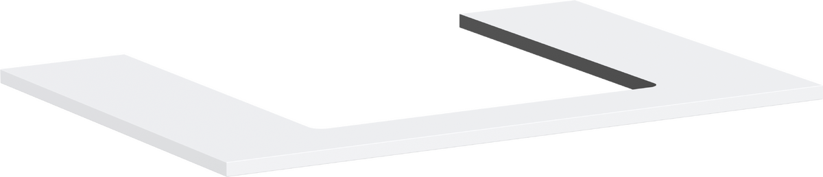 Konsole 780/550 mit Ausschnitt mittig für Aufsatzwaschtisch geschliffen
