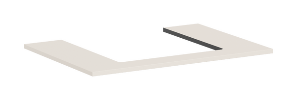 Console 780/550 with cutout middle for countertop basin ground Sand Matt Beige