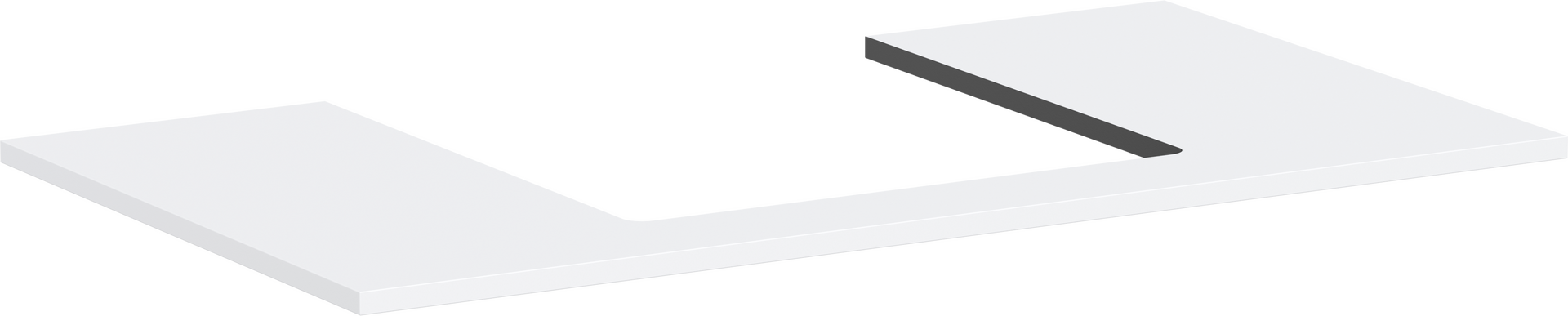 Top 980/550 con foro centrale per lavabo rettificato