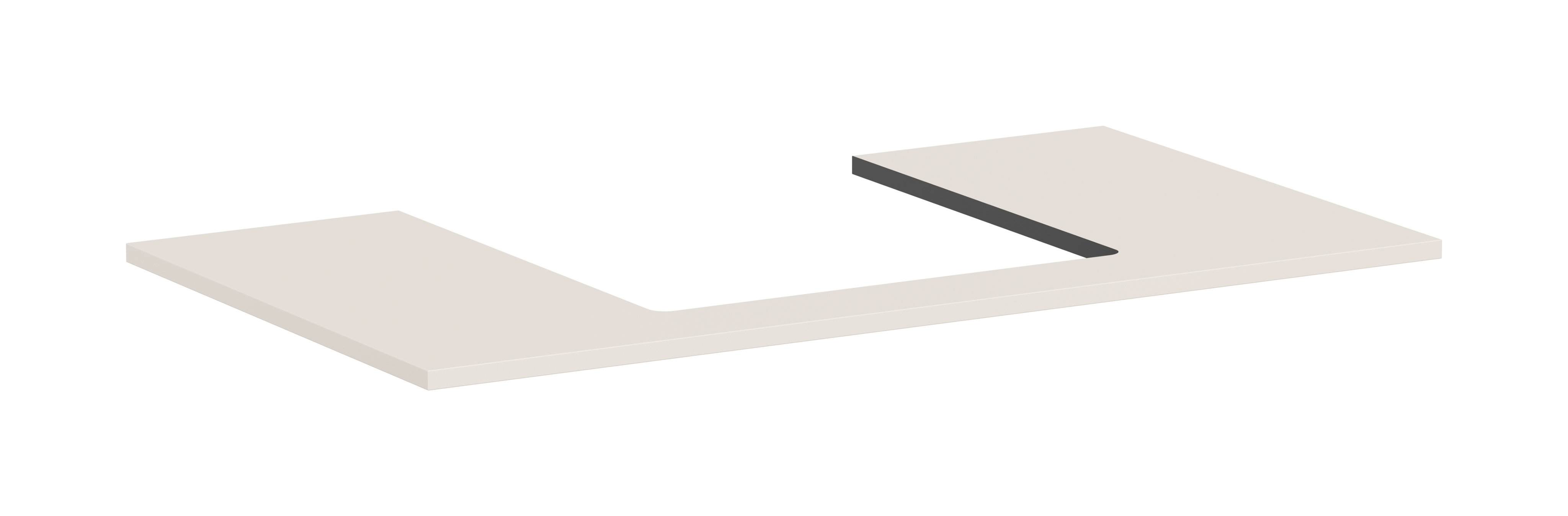 Console 980/550 with cutout middle for countertop basin ground