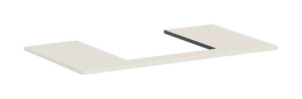 Console 980/550 with cutout middle for countertop basin ground Sand Matt Beige