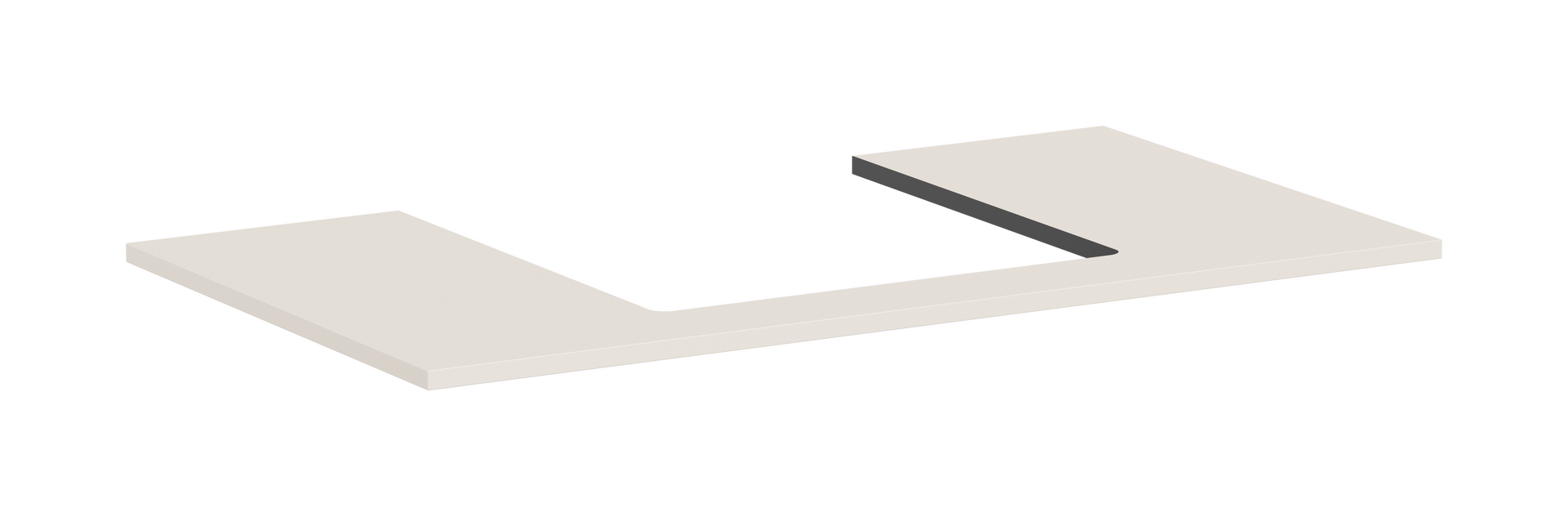 Consola 980/550 con recorte en el centro para lavabo sobre encimera