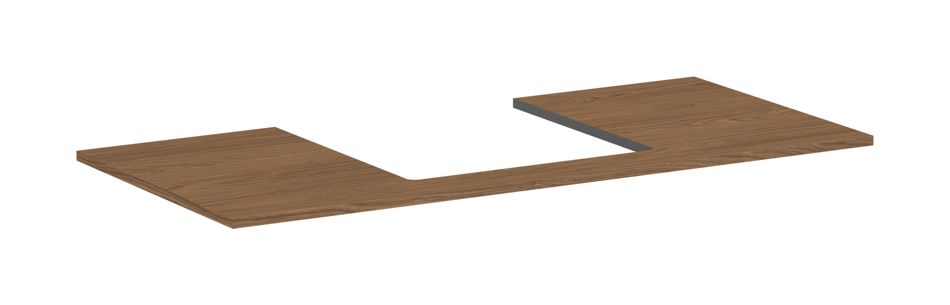 Konsole 1180/550 mit Ausschnitt mittig für Aufsatzwaschtisch geschliffen