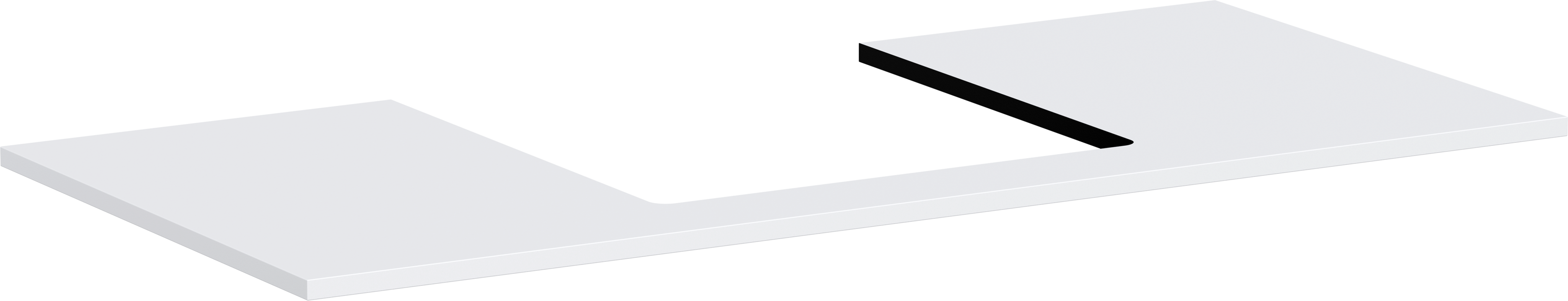 Console 1180/550 met uitsparing in het midden voor wastafel geschuurd