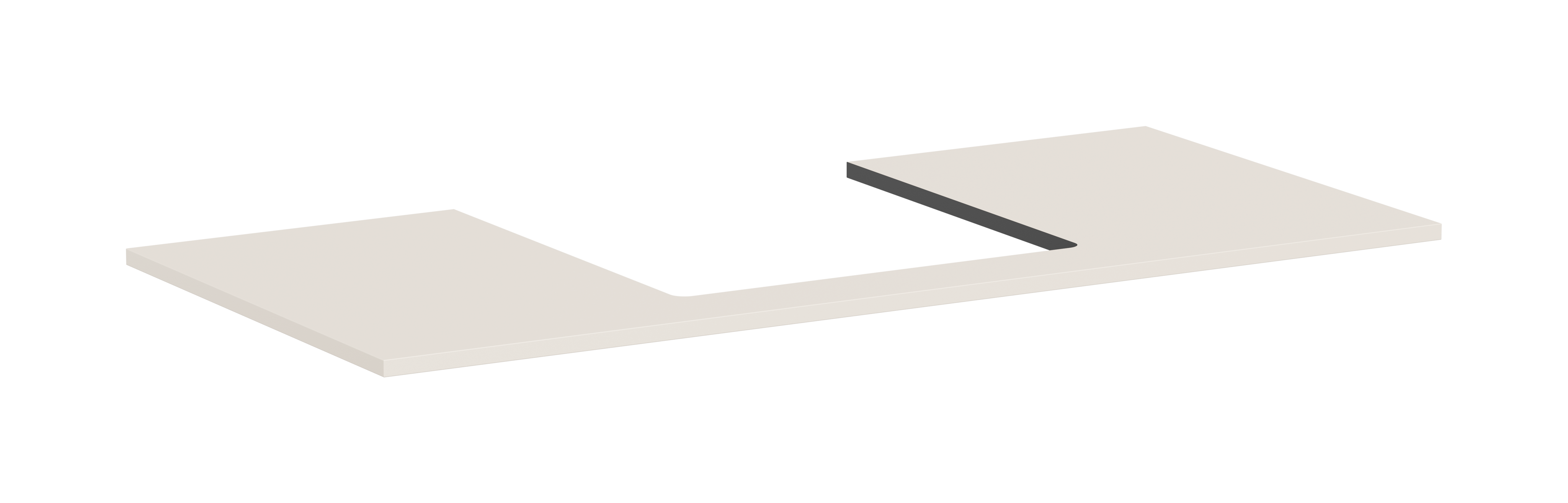 console 1180/550 met uitsparing in het midden voor geslepen opzetwastafel