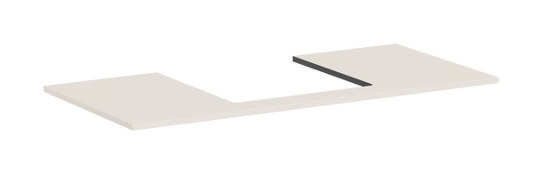 Console 1180/550 with cutout middle for countertop basin ground Sand Matt Beige