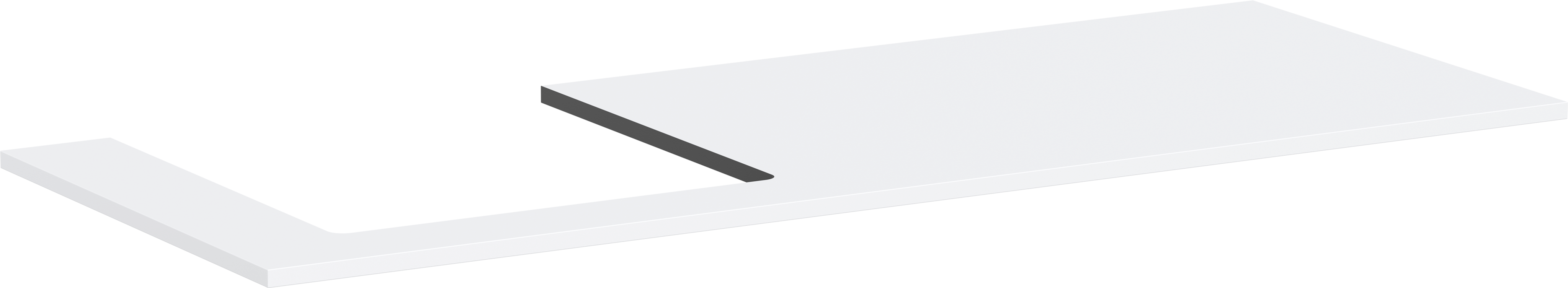 Konsole 1375/550 mit Ausschnitt links für Aufsatzwaschtisch geschliffen