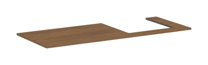 Console 1375/550 met uitsparing rechts voor wastafel geschuurd