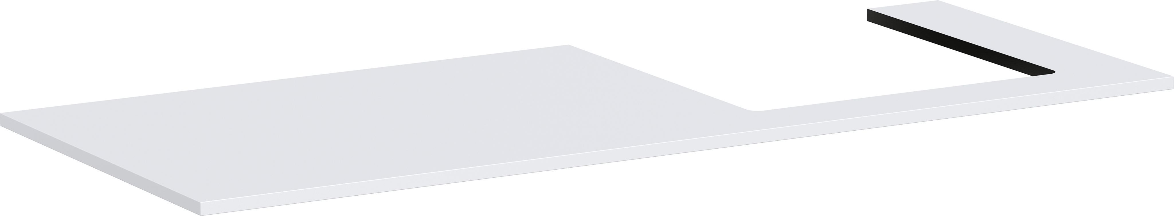 Consola 1375/550 con recorte a la derecha para lavabo sobre encimera