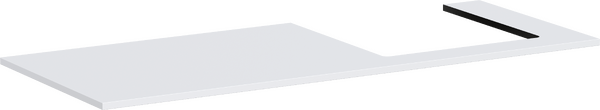 Console 1375/550 with cutout right for countertop basin ground Matt White