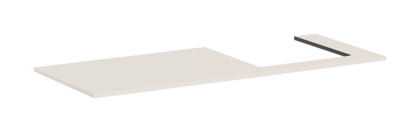 Console 1375/550 with cutout right for countertop basin ground Sand Matt Beige