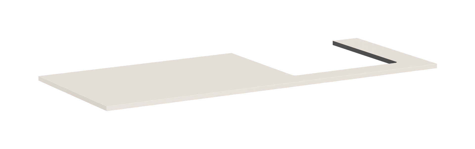 Konsole 1375/550 mit Ausschnitt rechts für Aufsatzwaschtisch geschliffen