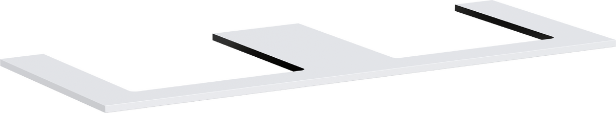 Console 1375/550 with 2 cutouts  for countertop basin ground