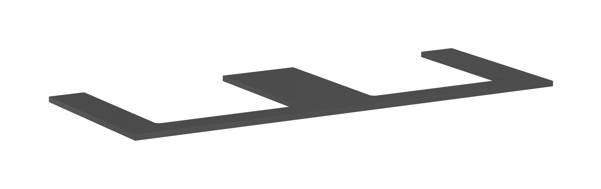 Consola 1375/550 con 2 recortes para lavabo sobre encimera