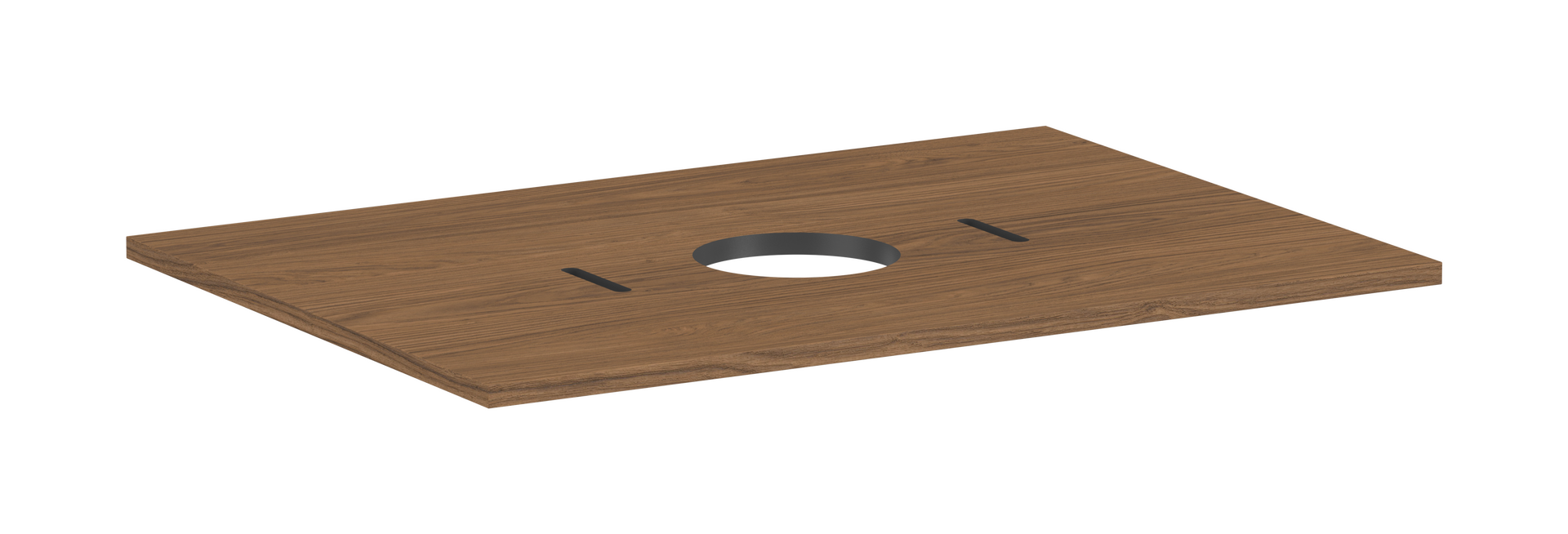 Consola 780/550 con recorte en el centro para lavabo tipo bol sin orificio para grifo