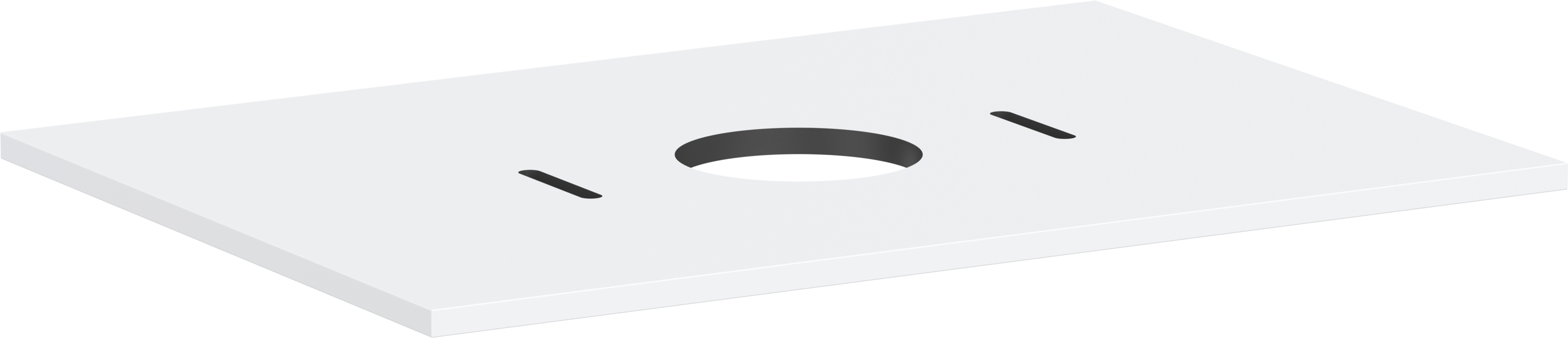 Consola 780/550 con recorte en el centro para lavabo tipo bol sin orificio para grifo