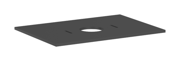 Consola 780/550 con recorte en el centro para lavabo tipo bol sin orificio para grifo Gris pizarra mate