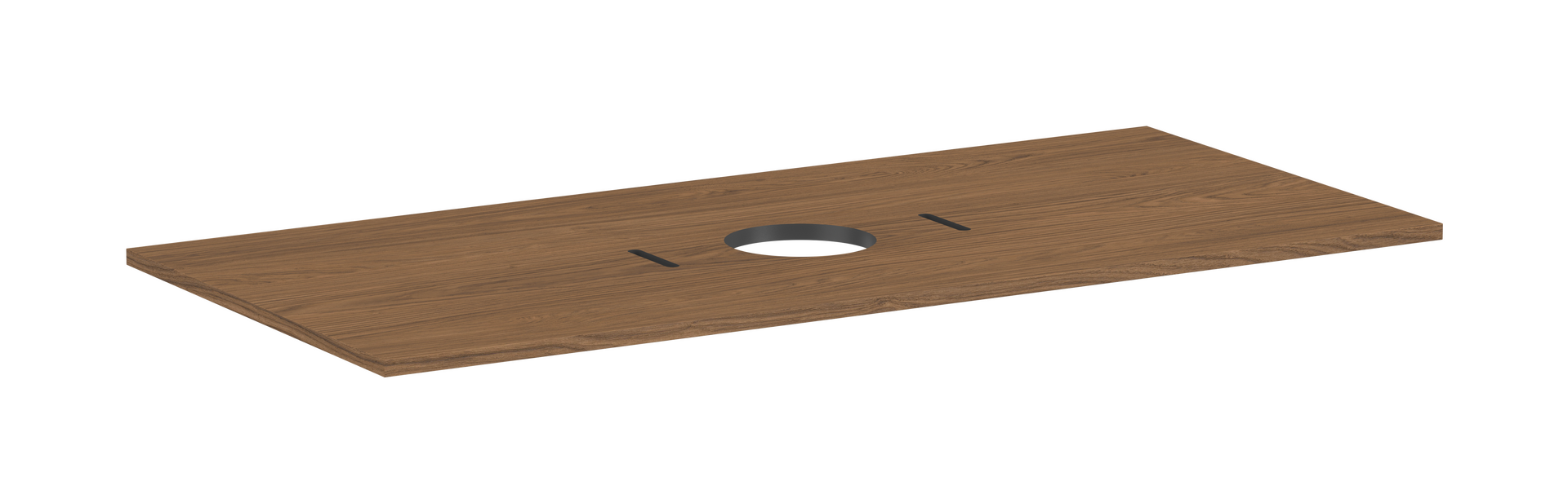 Consola 1180/550 con recorte en el centro para lavabo tipo bol sin orificio para grifo