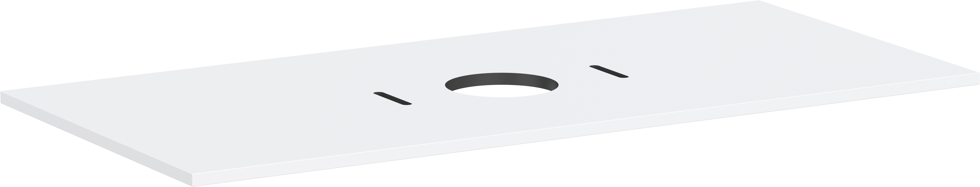 Konsole 1180/550 mit Ausschnitt mittig für Aufsatzwaschtisch ohne Hahnloch