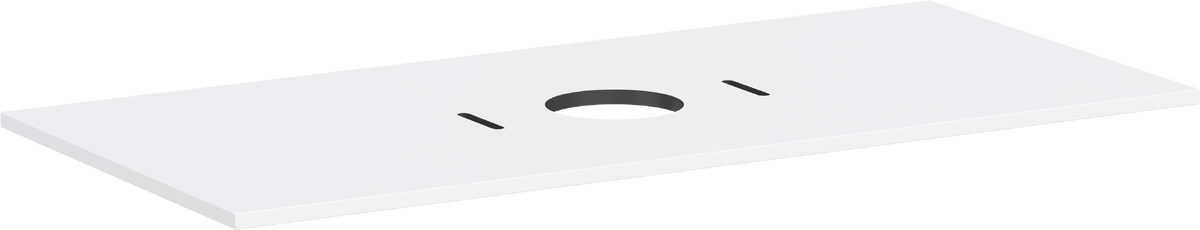 Consola 1180/550 con recorte en el centro para lavabo tipo bol sin orificio para grifo