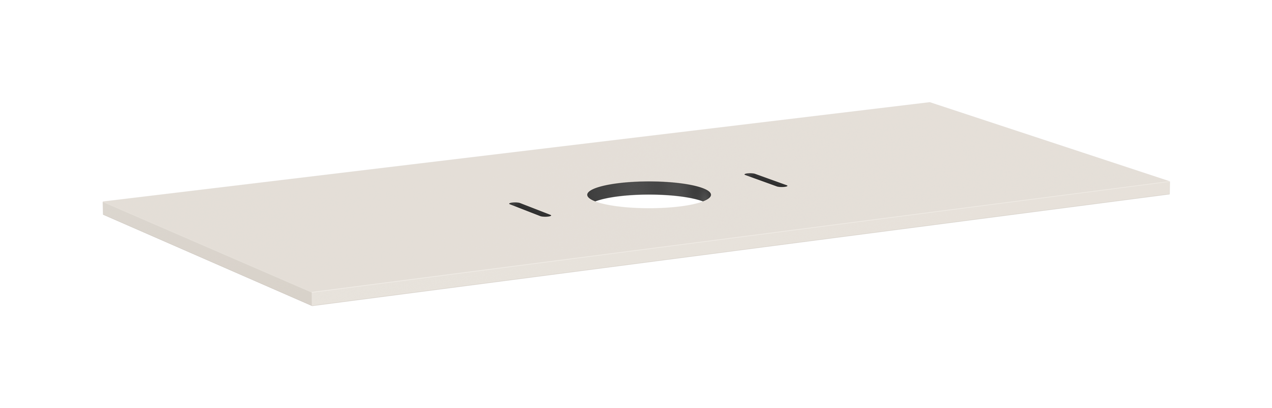 Console 1180/550 with cutout middle for wash bowl without tap hole