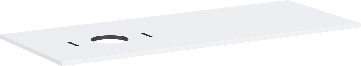 Console 1375/550 with cutout left for wash bowl without tap hole