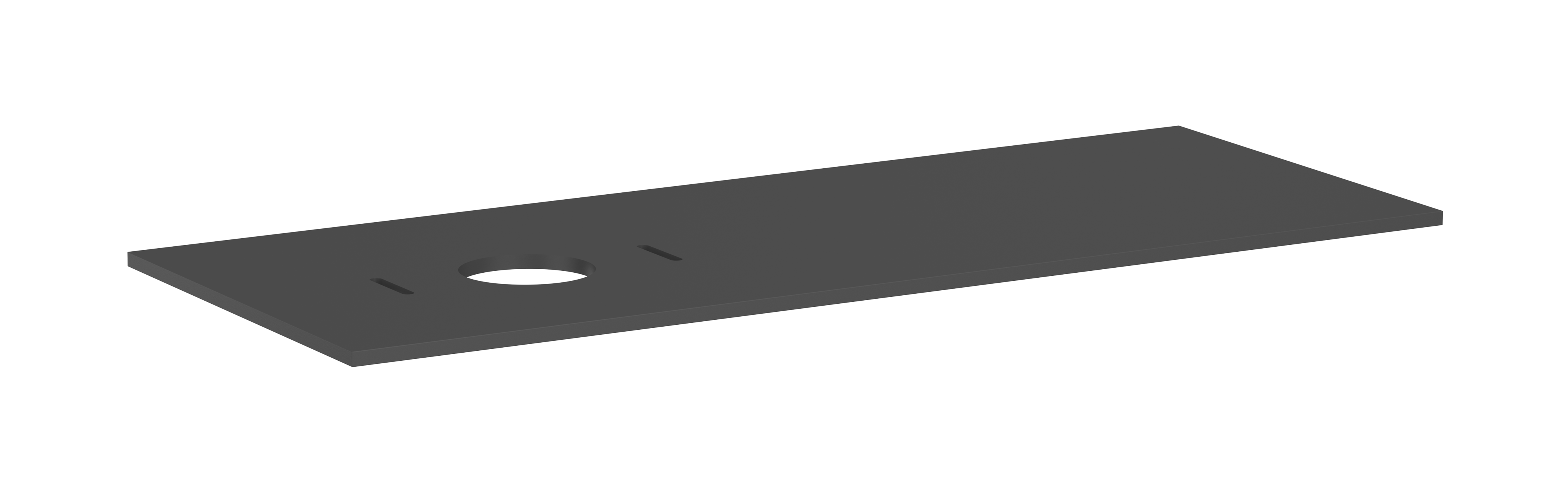 Console 1375/550 with cutout left for wash bowl without tap hole