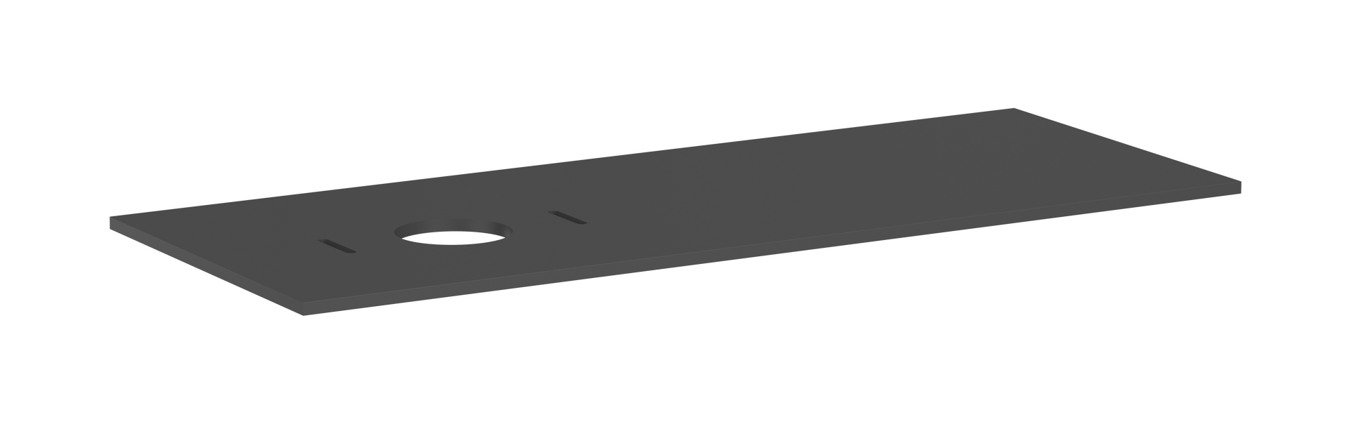 Consola 1375/550 con recorte a la izquierda para lavabo tipo bol sin orificio para grifo