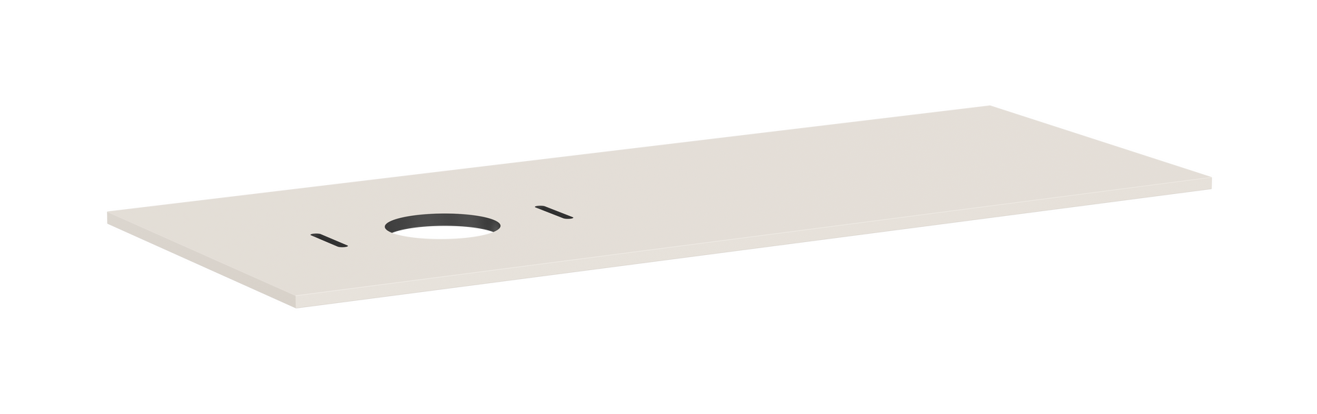 console 1375/550 met uitsparing links voor waskom zonder kraangat