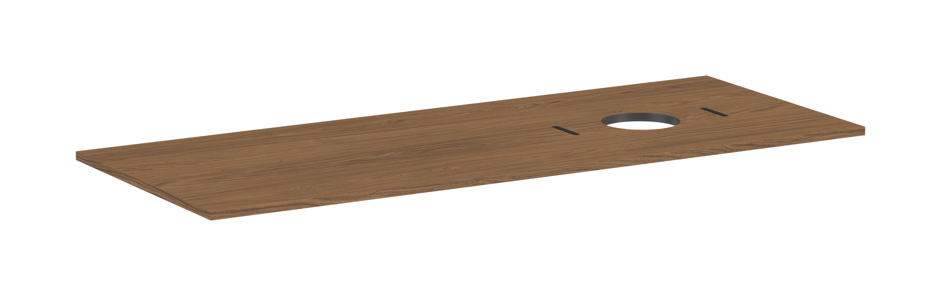 Bordplade 1375/550 med udskæring til højre til bowlevask uden hanehul