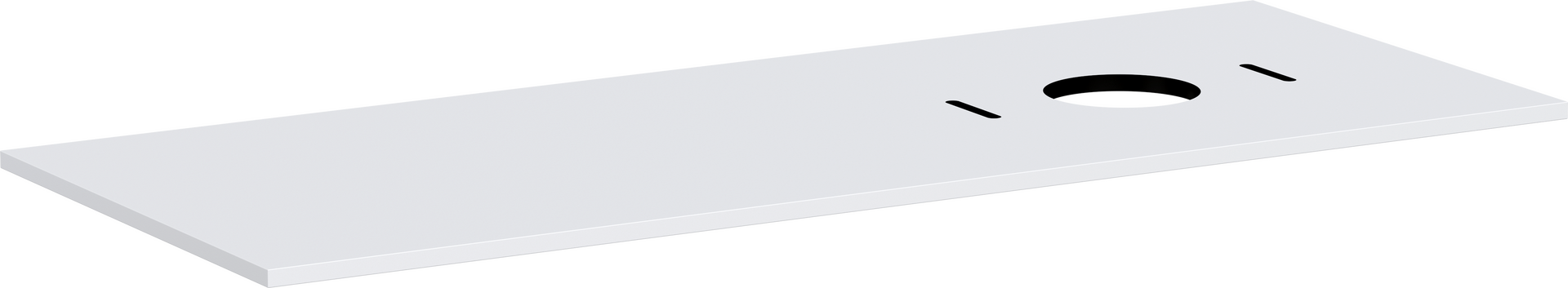 Top 1375/550 con foro a destra per catino senza foro rubinetteria