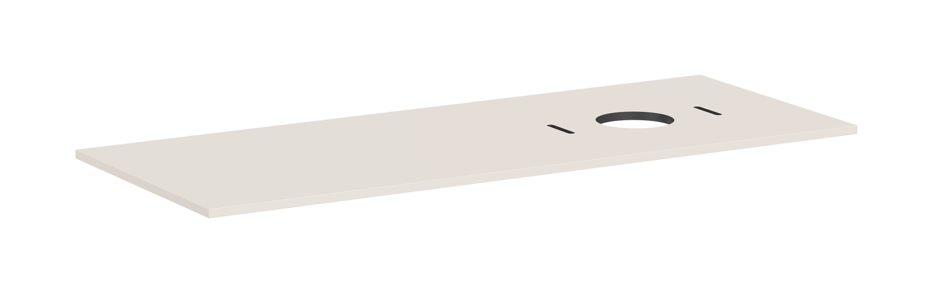 Blat 1375/550 z wycięciem po prawej stronie pod umywalkę nablatową bez otworu na baterię